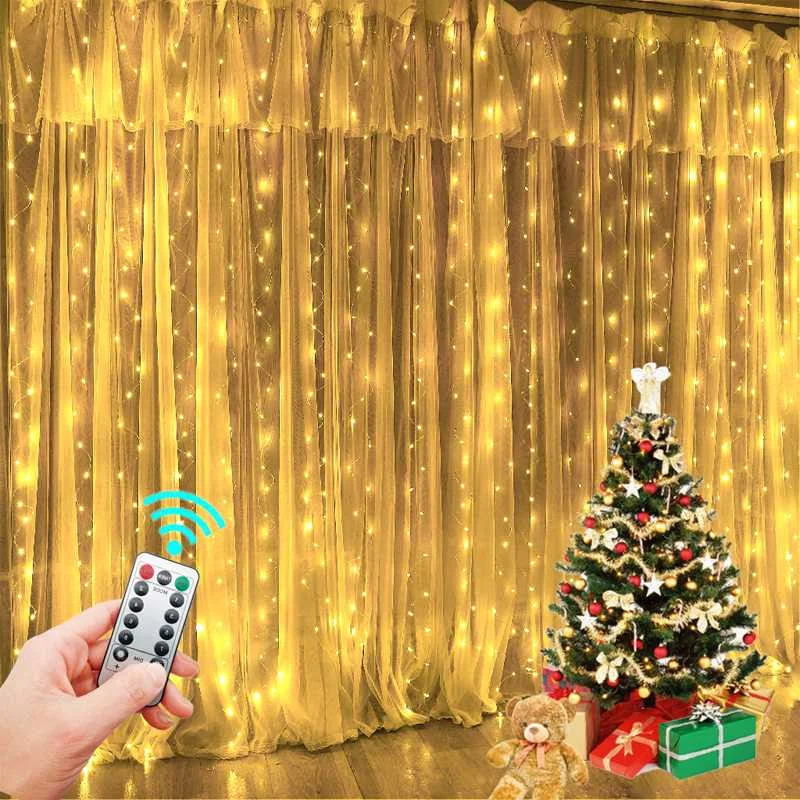3x3/3x2/3x1M LED String Šviesos diodų (LED Varveklis String Žiburiai Kalėdų Pasakų Žibintai LED Šviesos Užuolaidos String Žibintai, Vestuvių/Šalis
