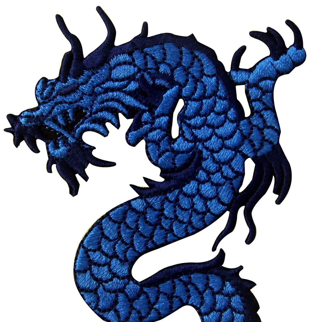 Embird Išsiuvinėti Pleistrai Appliques Drabužių Blue Dragon Rankų darbo 3D Emblemos Kuprinė Lopai