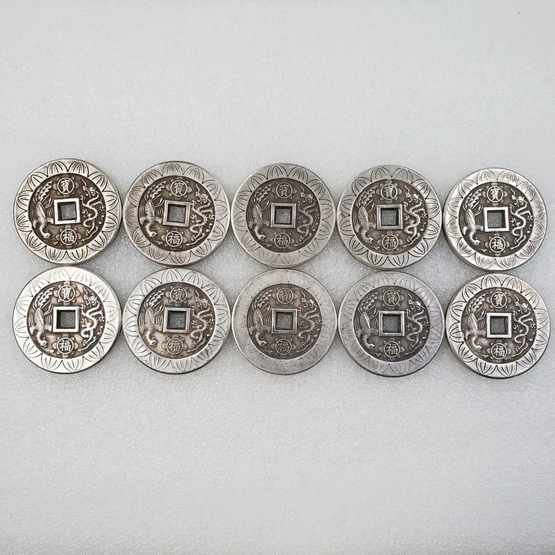 Senovinių Monetų 10 Laikotarpius, 10 Imperatorių Čing Dinastija 43mm 3mm, Antikvariniai Papuošalai Senovės Kinų Monetų Dovanos, Kolekcionuojami daiktai
