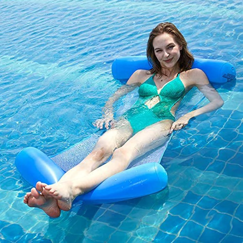 Pripučiamas baseinas čiužinio baseine plūduriuojančio vandens hamakas plaukti ponaitis kėdė baseinas vasarą pripučiamas baseinas šalis žaislas