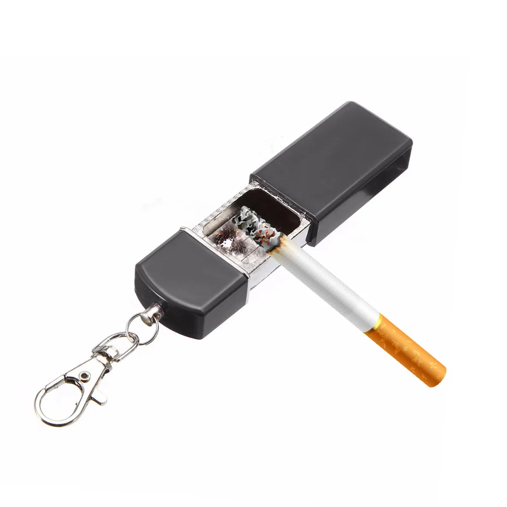 Metalo Paketų Prižiūrėtojų Raktinę Talpinimo Pelenų Organizatorius Rūkymo Reikmenys Mini Nešiojamas Kišenėje Cigarečių Peleninė, Pelenų Turėtojas Key Chain