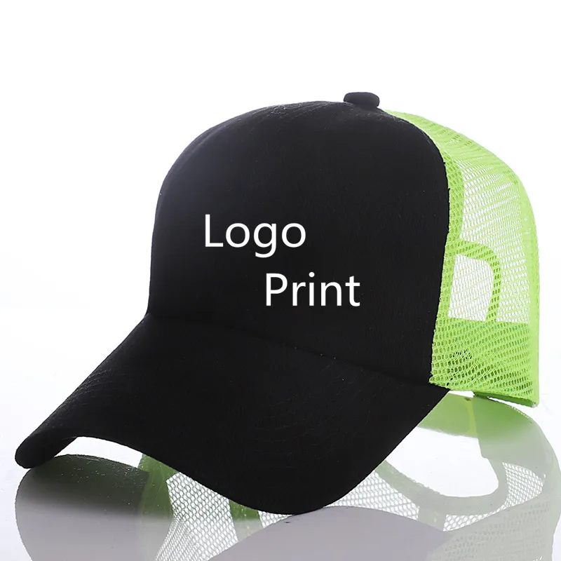 Pritaikymas logotipas trucker skrybėlės suaugusiųjų Vasaros orui sporto akių skrybėlę dangtelis su logotipu spausdinimo