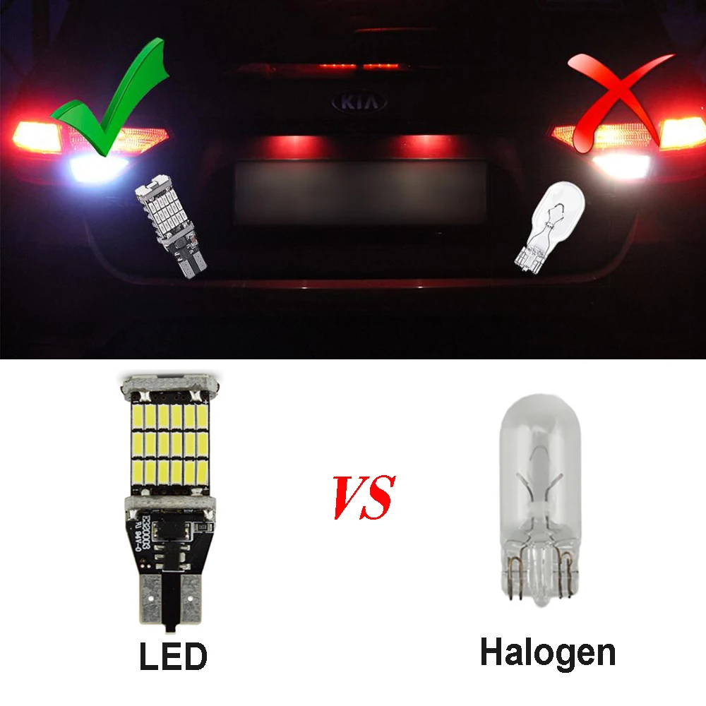 2x Canbus T15 W16W LED Lemputės, Automobilių Atsarginės Atvirkštinio Žibintai 