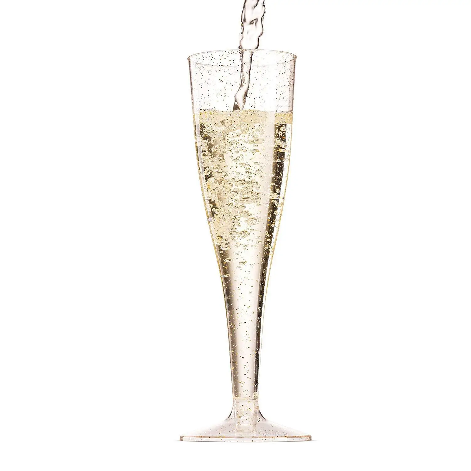 10vnt Aukso Blizgučiai Plastiko Šampanas Fleitos Vienkartiniai Puodeliai, fleita šampano plastique verrines jetable lt plastique Šalis