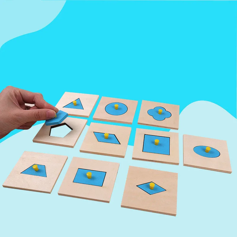 Medinė Dėlionė Montessori Geometrijos Vaikų Žaislų Medienos Furnitūros Nustatyti Ankstyvojo Mokymosi Žaidimai Vaikams, Žaislai, Šeimos Versija