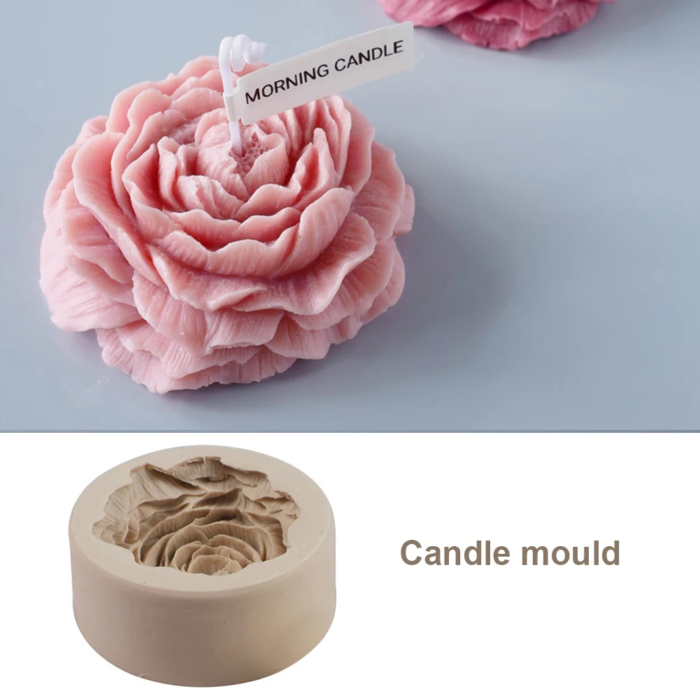 Aromaterapija Žvakės Formų Bijūnai Gėlių 3D Silikono Pelėsių Kvepiančių Žvakių, Muilo Gipso 