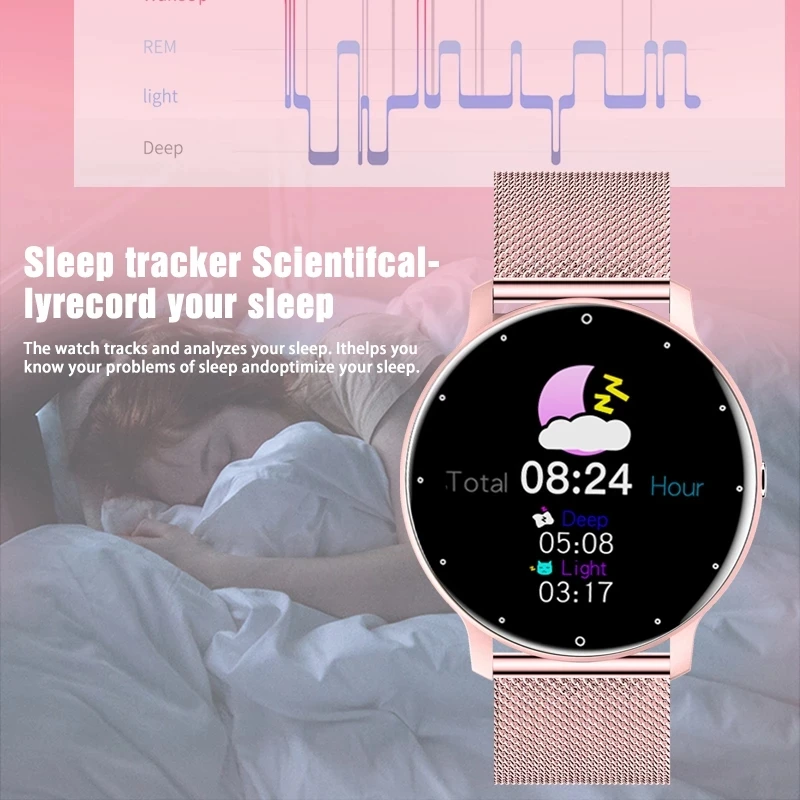 2021 Mados Smart Watch Moterų Širdies ritmo Monitoringo IP67 atsparus Vandeniui Sporto Žiūrėti Vyrų ir Moterų Vandeniui Smartwatch Ponios