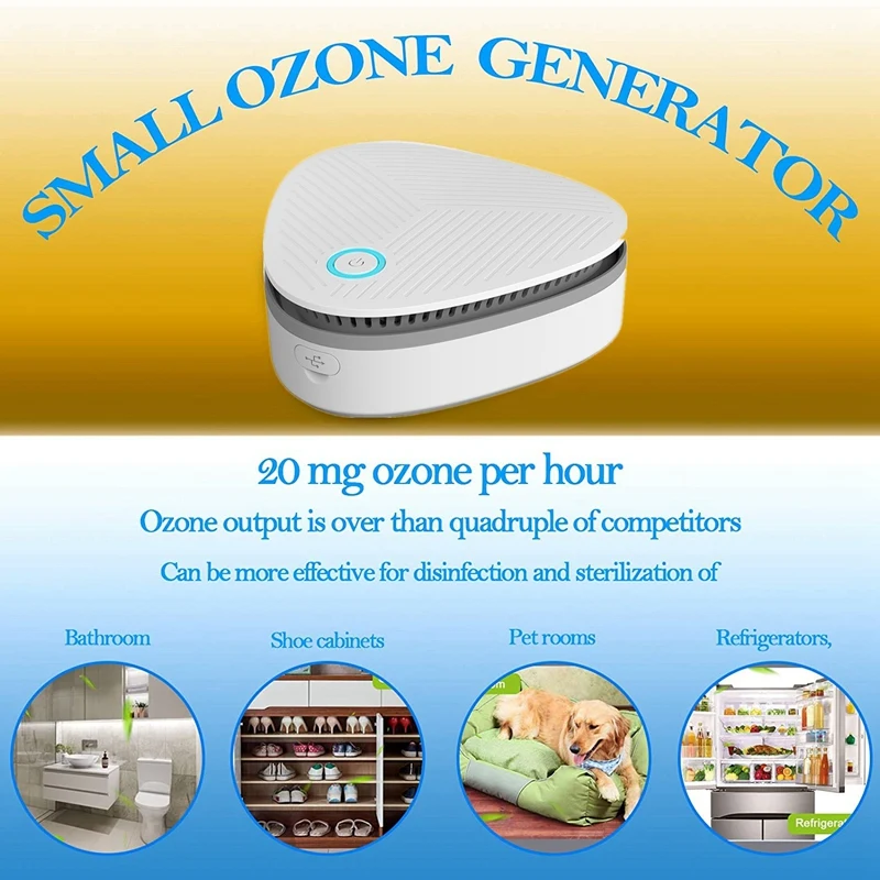 Mini Ozono Generatorius, Nešiojamų Ozono Generatorius,1800MA USB Įkrovimo, Žemas Triukšmo Automobilių Šaldytuvas Dezodoryzujący