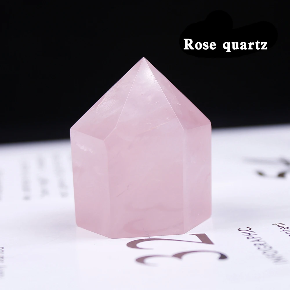 Gamtos Crystal Rose kvarco Šešių Crystal prism skiltyje Ametistas, Perlas Šešiabriaunė Prizmė už Amatų Reiki Vieno taško Nutraukta