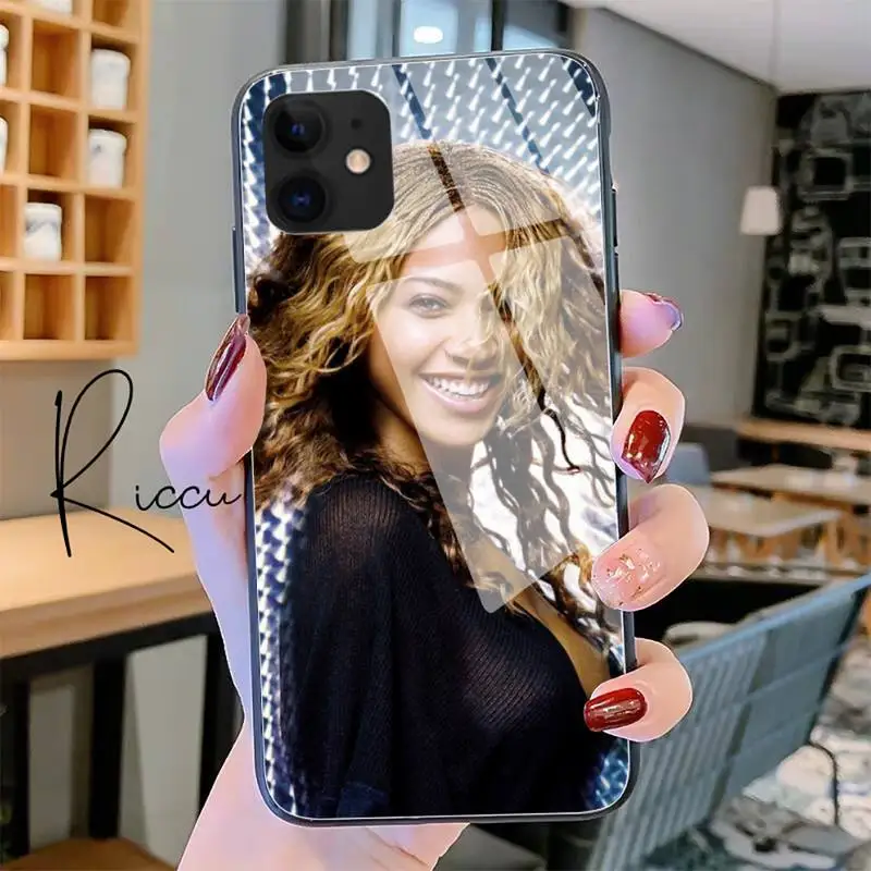 Dainininkė Beyonce Telefono dėklas Grūdintas Stiklas IPhone 11 Pro XR XS MAX 8 X 7 6S 6 Plus SE 2020 m. 12 Pro Max Mini Atveju