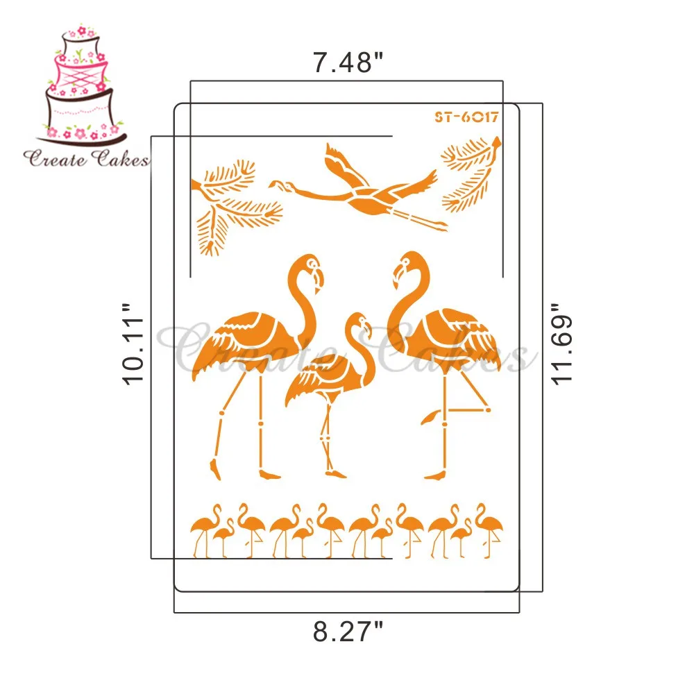 4 Vnt./Nustatyti A4 Formato Gyvūnų Žąsų, Flamingo & Drugelis Modelio Plastikiniai Tortas Trafaretai, Tortas Dekoravimo Minkštas Prekių Konditerijos Įrankis