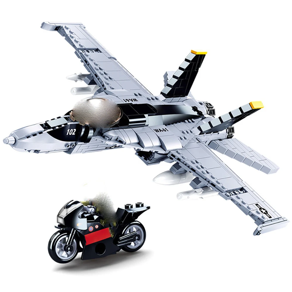 0928 Karinės F/A-18 Strike Fighter Blokuoti MUMS Hornet lėktuvo Modelis šiuolaikinis Karas Pastatas, Mūrinis Žaislai Vaikams