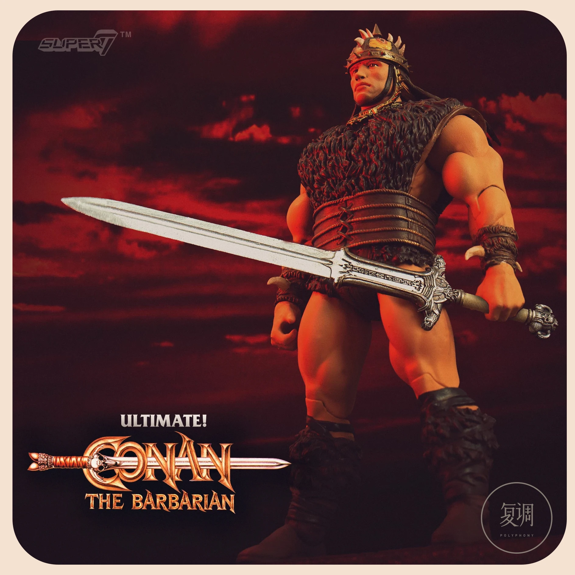 Originalus Super7 Conan the Barbarian THULSA REXOR THOGRIM 1/12 Masto Veiksmų Skaičius, Žaislas, Lėlė Brinquedos Figurals Modelis Dovana
