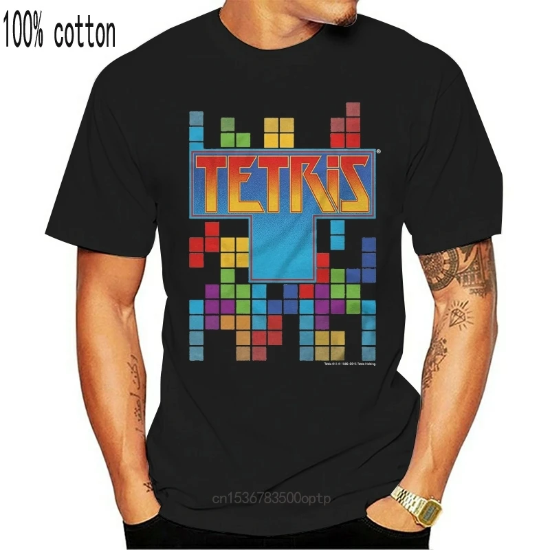 Vyrų marškinėliai Atsitiktinis Tee Tetris Klasikinis Logotipas O-Kaklo trumpomis Rankovėmis T juokingi Marškinėliai t-shirt suvenyrinius marškinėlius moterims