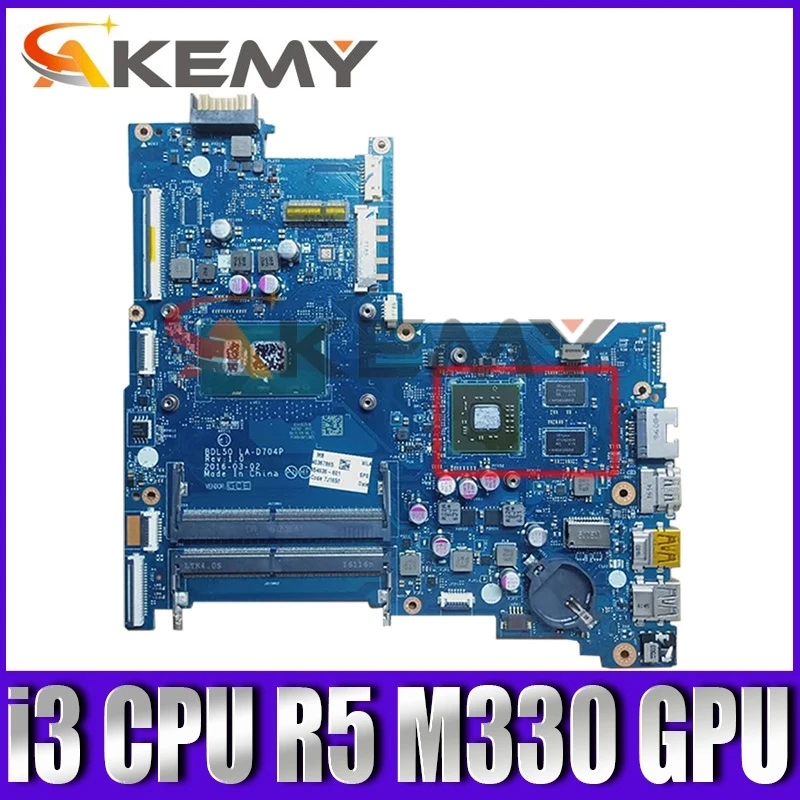 BDL50 LA-D704P HP TPN-C125 250 G5 15-AC 15-AY Nešiojamojo kompiuterio pagrindinę Plokštę Su i3 CPU E5 M330 GPU 2G-GPU 909167-001 909167-601 Išbandyti