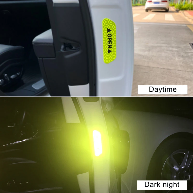 4pcs Automobilio duris saugos įspėjimas atspindintis ATIDARYTI įklija, Hyundai Creta I10 I20 Tucson Elantra 