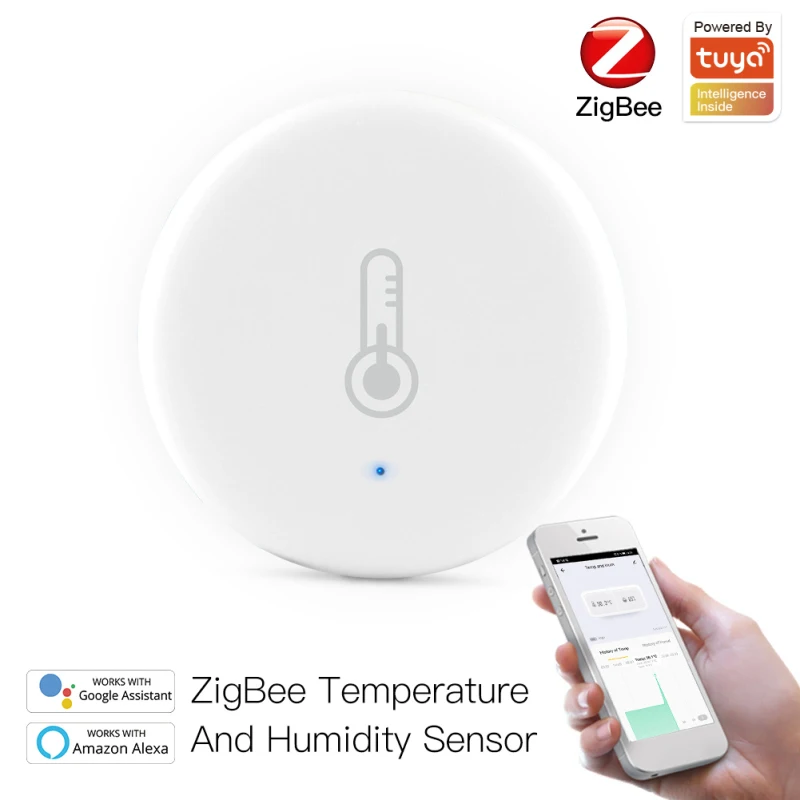 1-5 Vnt Tuya ZigBee Smart Temperatūros Ir Drėgmės Jutiklis (Tuya/Smart Gyvenimo App Baterija ZigBee 