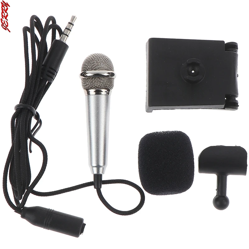 Sprogstamųjų Nešiojamų 3.5 mm Stereo Studija Mikrofonas Karaoke Mini Mikrofonas Mobiliojo Telefono, KOMPIUTERIO Mikrofono Dydis: Apie 5,5 cm * 1,8 cm