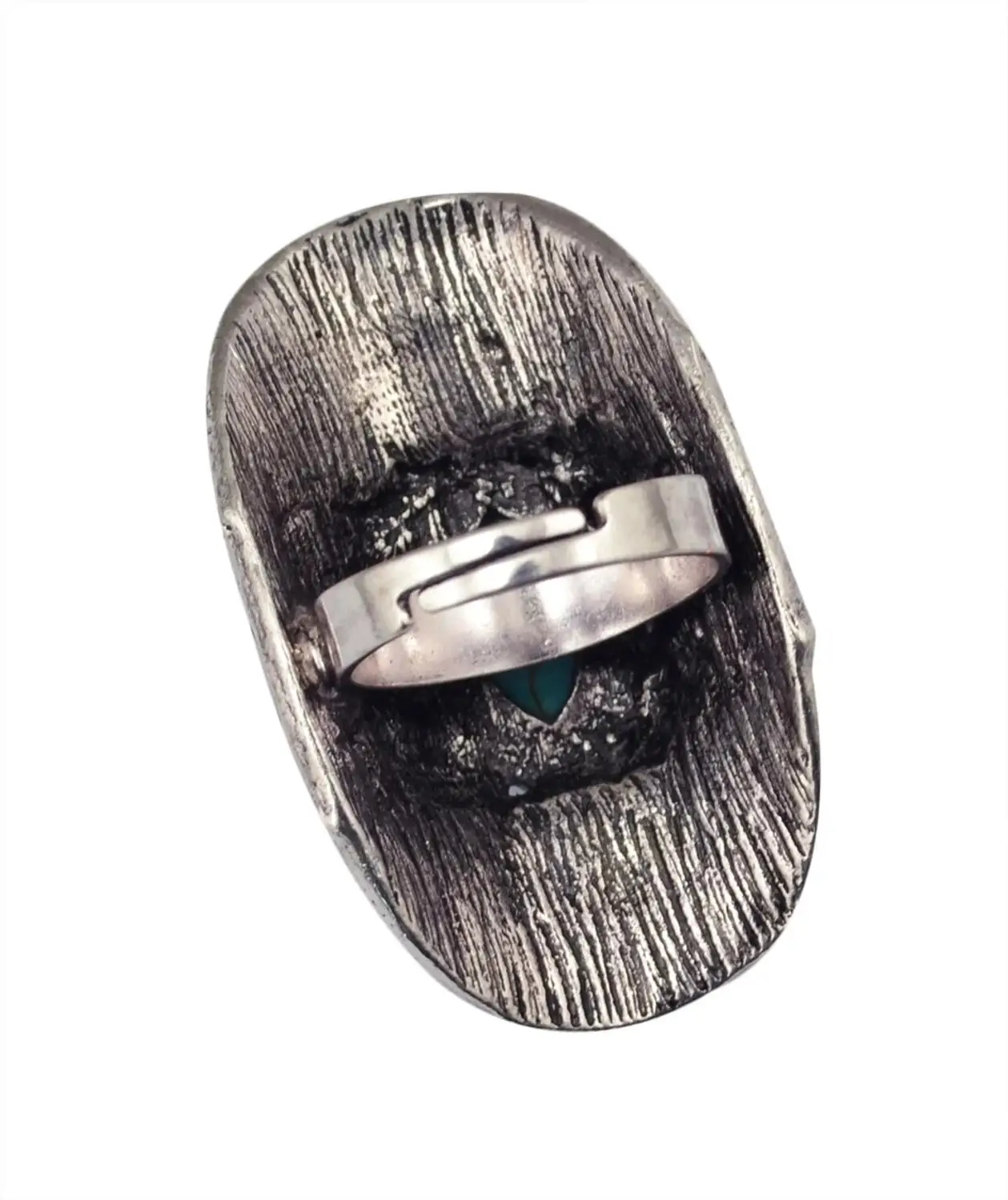 Retro Senovės Ovalo formos žalios Akmens Žiedas Bague BohoTurquoises Žiedai Tibeto Dideli Raižyti Modelis Piršto Žiedai Čigonų Indijos Papuošalai