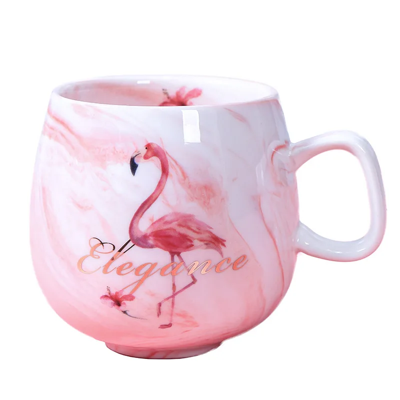 Kūrybos Marmurinė Keramikos Puodelis Flamingo Kavos Puodelis Arbatos Puodelio Biuras, Baras Drinkware Dovana