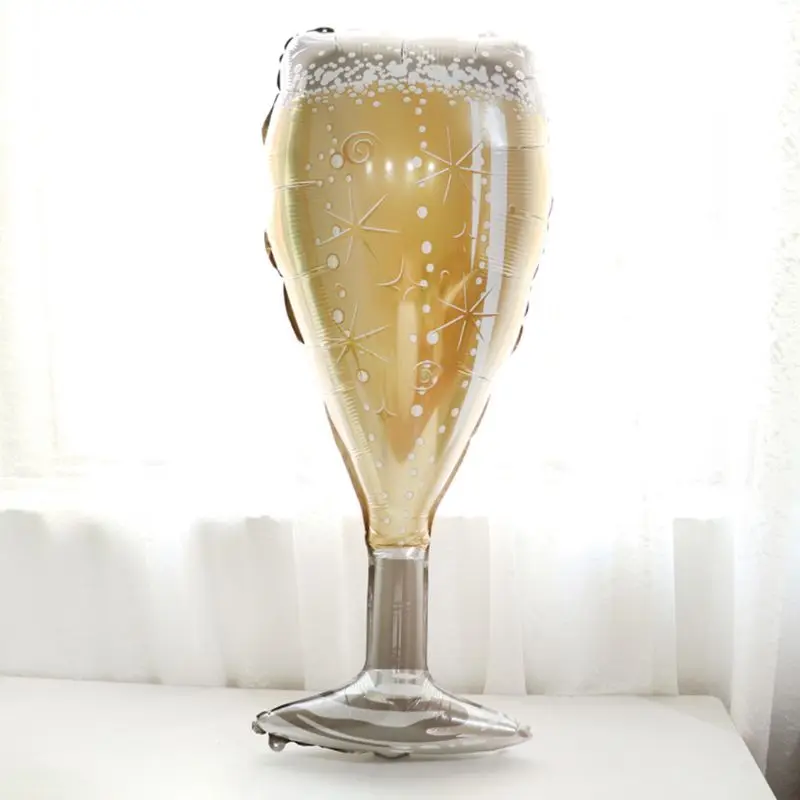 4 Vnt Šampano Butelį ir Wine Goblet Stiklo Rožinės spalvos Folija, Balionus Gimtadieniui Nuotakos Dušas Bachelorette Naujųjų Metų Išvakarėse.