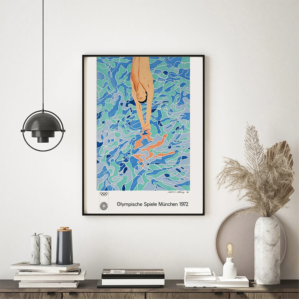 David Hockney Meno Plakatų Galerija Kokybės Spaudinius Olimpinių Žaidynių Sienų Dekoras Baseinas Drobės Tapybos Paveikslų Kambarį