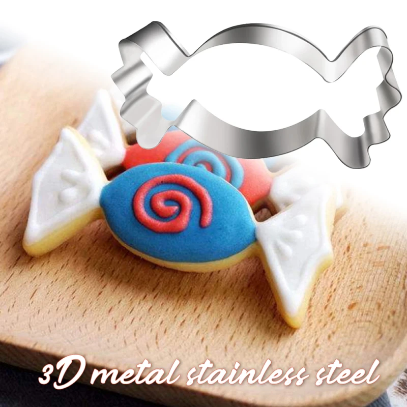 3D Metalo, Nerūdijančio Plieno, Cookie Cutter Kalėdų Saldainiai Formos Tortas Pelėsių Tortas Dekoravimo Priemonės Kavos Trafaretas Pelėsių Kepimo Minkštas