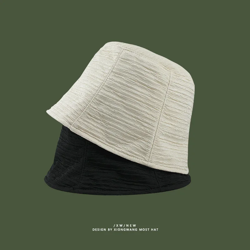Moterų kibiro kepurę korėjos vasaros vientisos spalvos Dangtelis Japonijos mielas šifono plonas atspalvį Kibirą skrybėlių Mados lauke, pavėsyje, kibiro kepurę