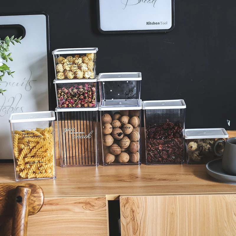 Virtuvės Maisto Kokybės Plastiko Talpykla Skaidrus Šaldytuve Šviežios Saugojimo Dėžutės Sandarinimo Maisto Produktų Konservavimas Skardinėse