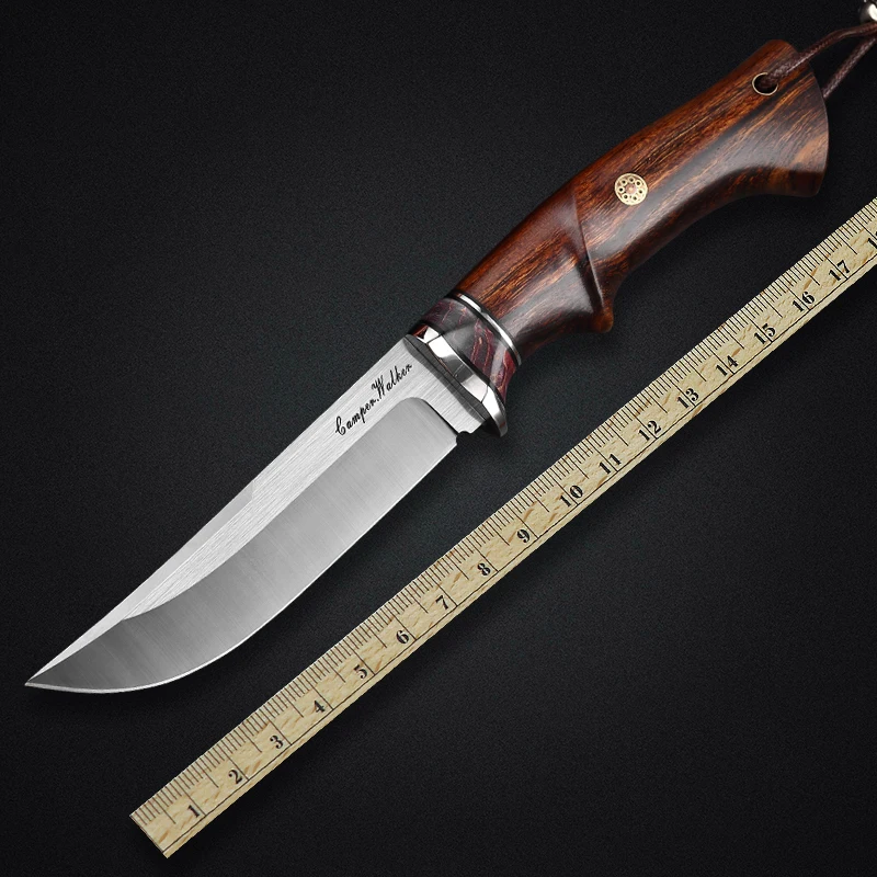 M390 milteliai plieno fiksuotu peilis medinė rankena stovyklavimo peilis lauko išgyvenimo įrankis, movos dovana medžioklės peilis EDC įrankis