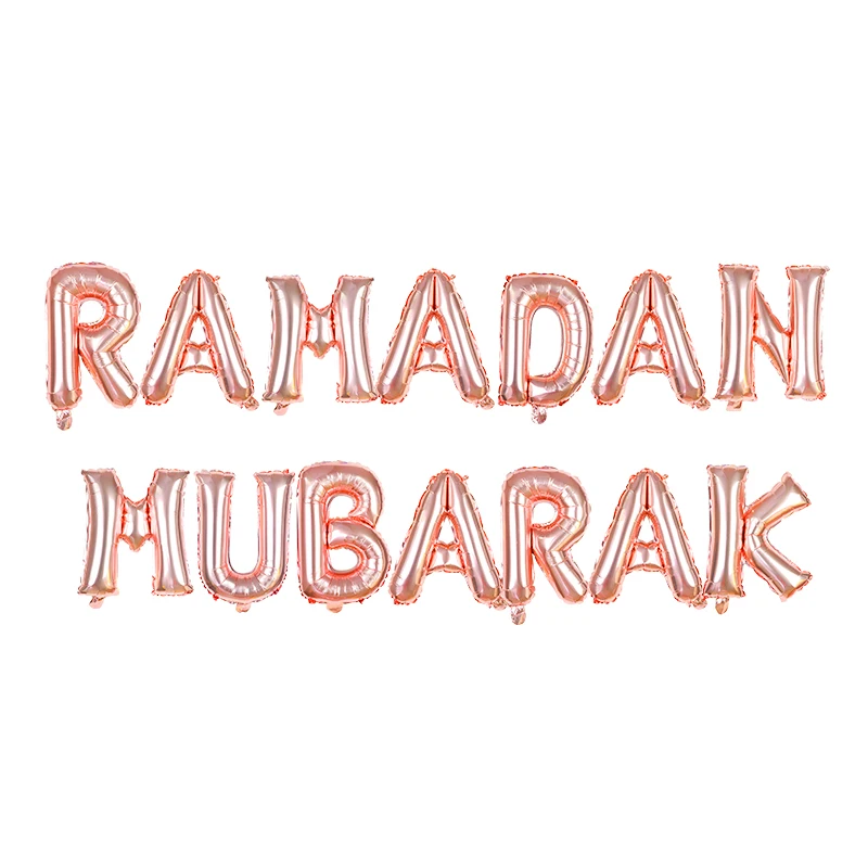 1 Set EID MUBARAKAS Balionai Ramadanas Kareem Apdailos Rose Gold Laišką Star Mėnulis Eid Balioną už Islamo Musulmonų Eid Šalies Supplie