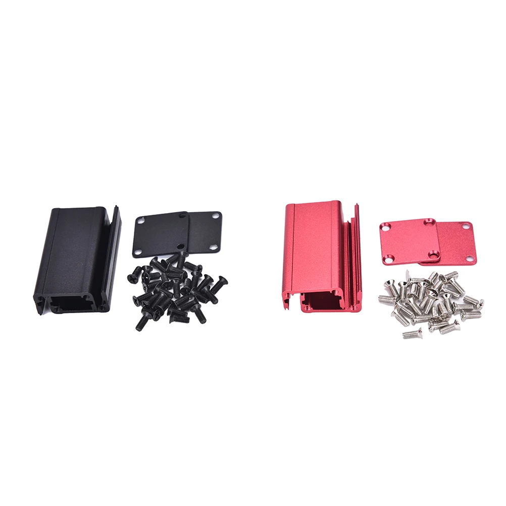 1Pcs Ekstruzinio Aliuminio Dėžutė Juoda Raudona Talpyklos Elektroninių Projekto Atveju PCB 50x25x25mm Šilumos Išsklaidymo Aliuminio Dėžutė