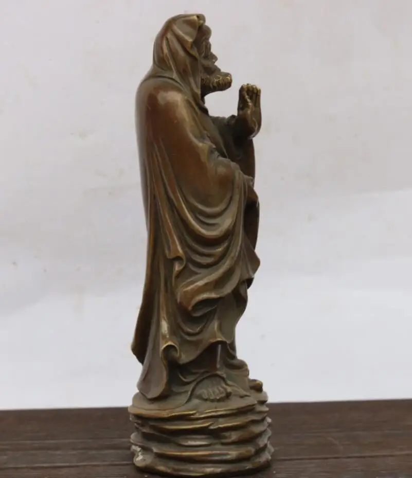 Kinija žalvario DARUMA Patriarchas amatų statula
