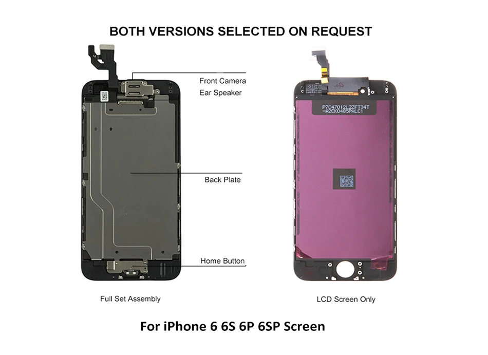Visą skystųjų kristalų (LCD Asamblėjos iPhone 6 Plius 6P 6SP 6S Plius Jutiklinio Ekrano Pakeitimas Ekranas Visiškai skaitmeninis keitiklis Priekinė Kamera+Home Mygtuką