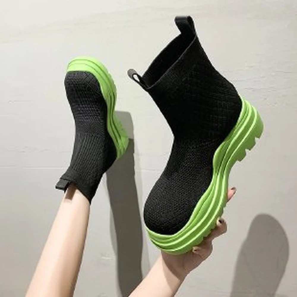 OLOMLB moterų batai rudenį 2021 naujų akių orui batai moterų vidutinio kulno batų kolegija stiliaus studentų kojinės, batai, tėvas batai