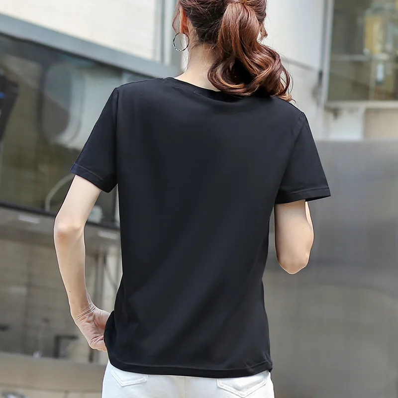 Trišakiai Moterų Atsitiktinis O-kaklo trumpomis Rankovėmis Patogūs, Laisvi marškinėliai Lady Paprastas Kieto Pagrindinių Visas rungtynes, Viršuje Streetwear Vasaros 2021
