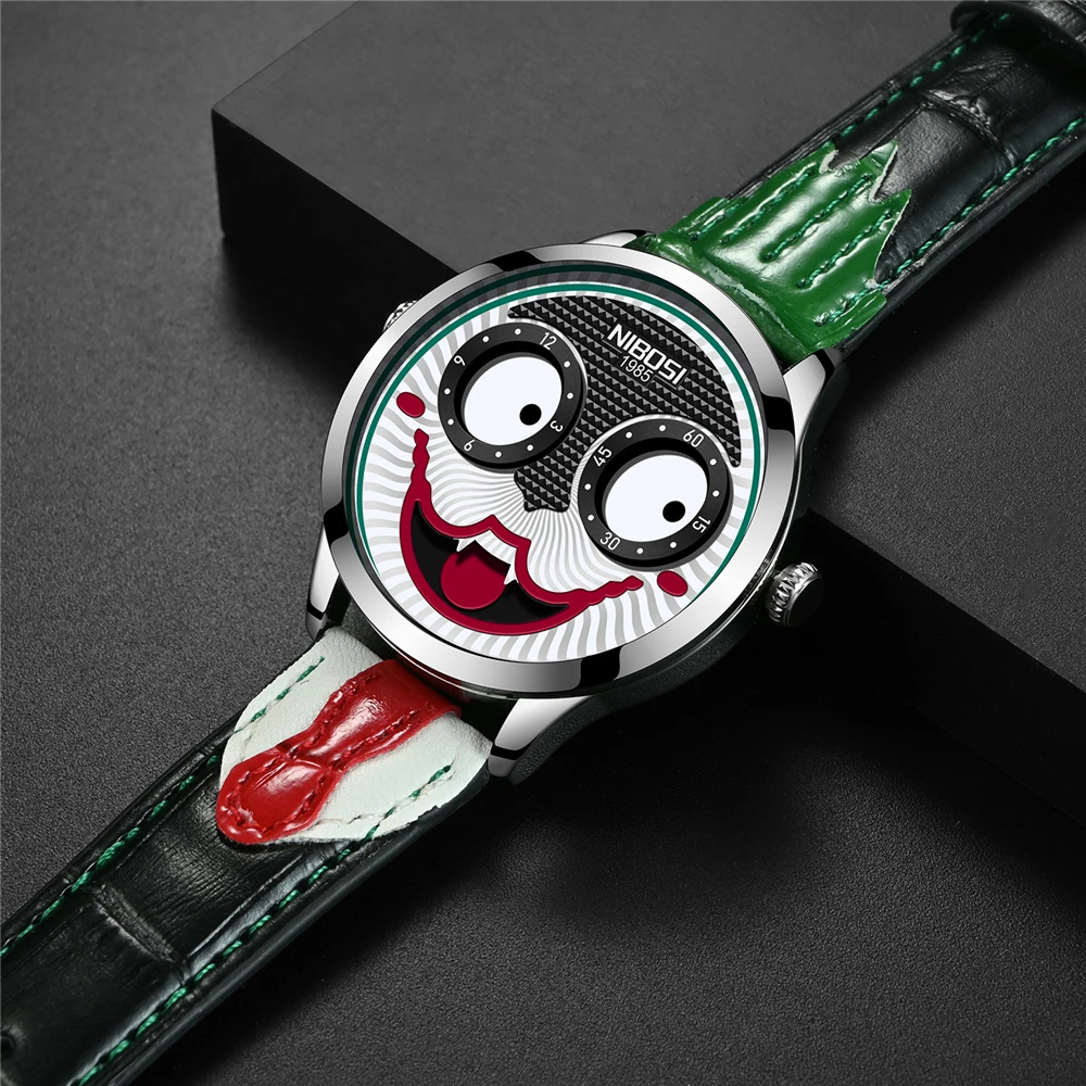 NIBOSI Joker Žiūrėti Vyrų Top Brand Prabangių Mados Asmenybės Lydinio Kvarciniai Laikrodžiai Mens Limited Edition Dizaino Žiūrėti Naują Atvykimo