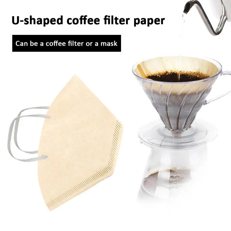 40pcs / box žurnalas vertus lašinamas kavos alaus kavos popieriaus šalinimo priemonė vertus užvirinti kavos filtro popieriaus lašinamas kavos filtro popieriaus virtuvė
