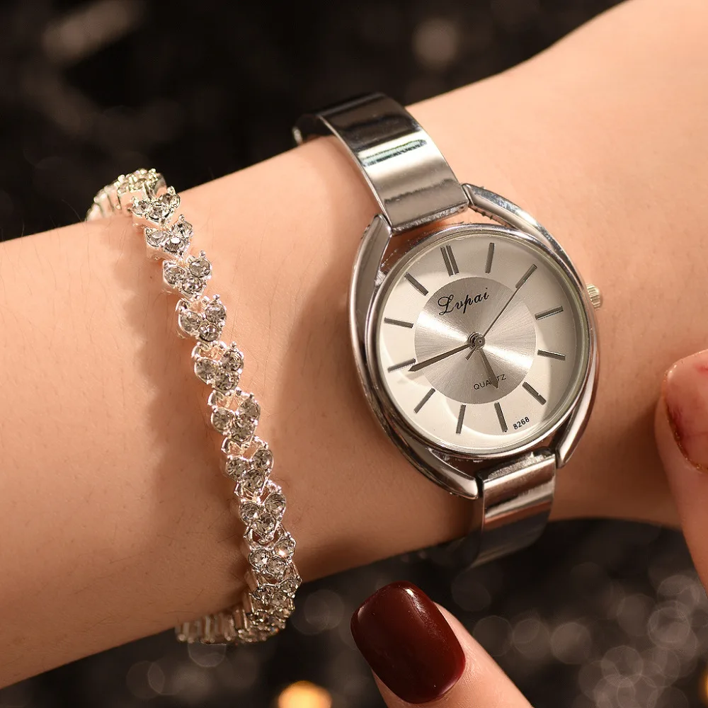 Lvpai Prabangos Prekės ženklo Moterų Laikrodis Su Apyranke & Bangle bižuterijos Ponios Suknelė Žiūrėti Relojes Para Mujer Lašas Laivybos