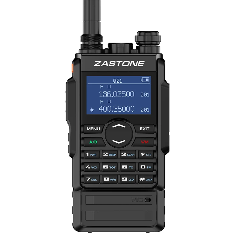 Zastone M7 Walkie Talkie 5w VHF UHF Portatile Radijo 2600Mah Baterija Du būdu radijo FM Kumpis 136-174 400-480Mhz su ausinėmis