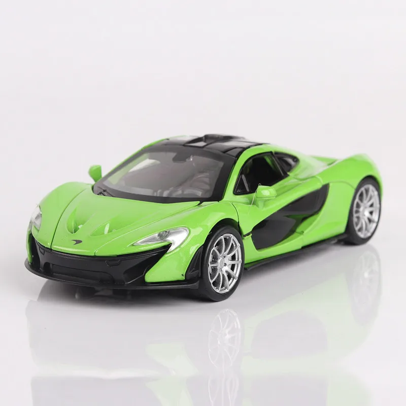 1:32 McLaren P1 Super Lenktynių Automobilio Modelį Žaislas Lydinio Traukti Atgal Diecast Sporto Modelis Žaislas Automobilis su Glowling Šviesos Muzikos Auto Ratai