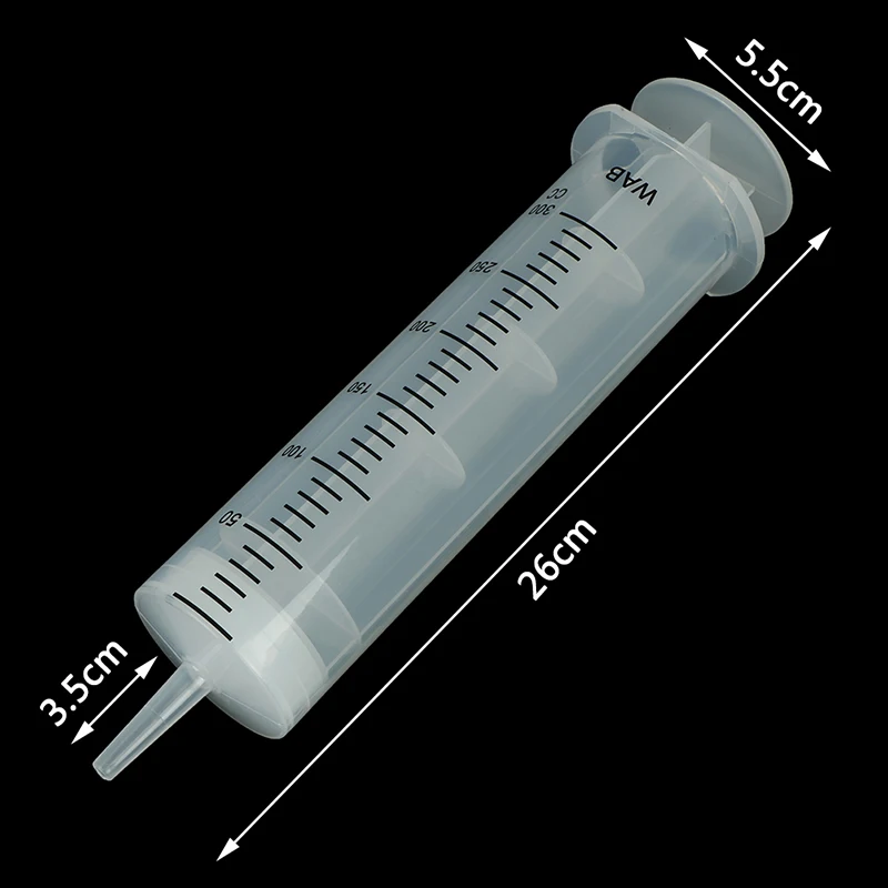 KARŠTO 1Pcs 300ml Plastikinis Švirkštas Daugkartinio naudojimo Didelės Talpos Matavimo Injekcinis Švirkštas