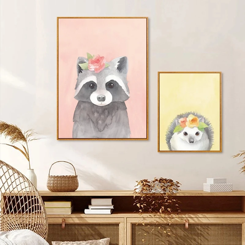 Gyvūnų Apdailos Lakštai, Plakatų ir grafikos Sienos paveiksl Vaikų Drobė Paveikslų Darželio Vaikas Miegamojo Puošmena
