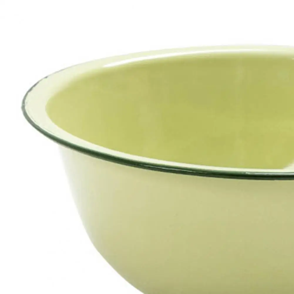 Emalio Dubenį Sutirštės Nostalgiškas Žaliosios Salotos, Makaronų Sriuba Baseino Vakarienė emalio sekli bowl dizainą, tvirtai ir saugiai