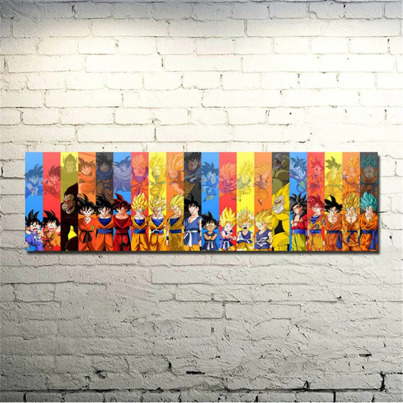 Dragon Ball Gokas Vedžitas Saiyan Japonų Anime Meno Drobė Plakatas Freskos Spausdinimui Gyvenimo Kambario, Miegamasis Apdailos Cudros