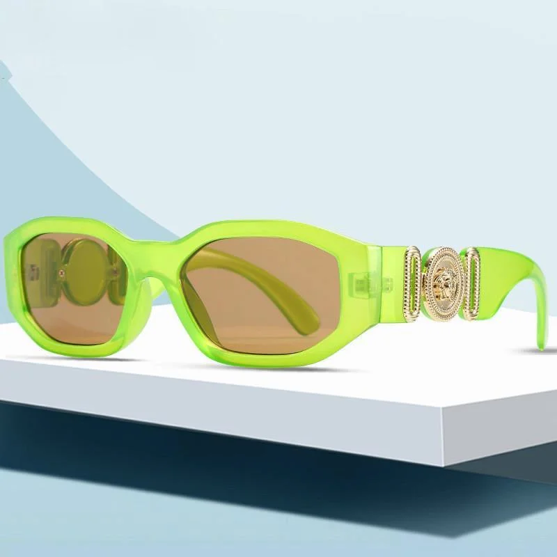 Mados Prekės ženklo Dizaineris Liūto Galva Prabanga Saulės Akiniai Moteriški Retro UV400 Sunglass Akiniai nuo saulės