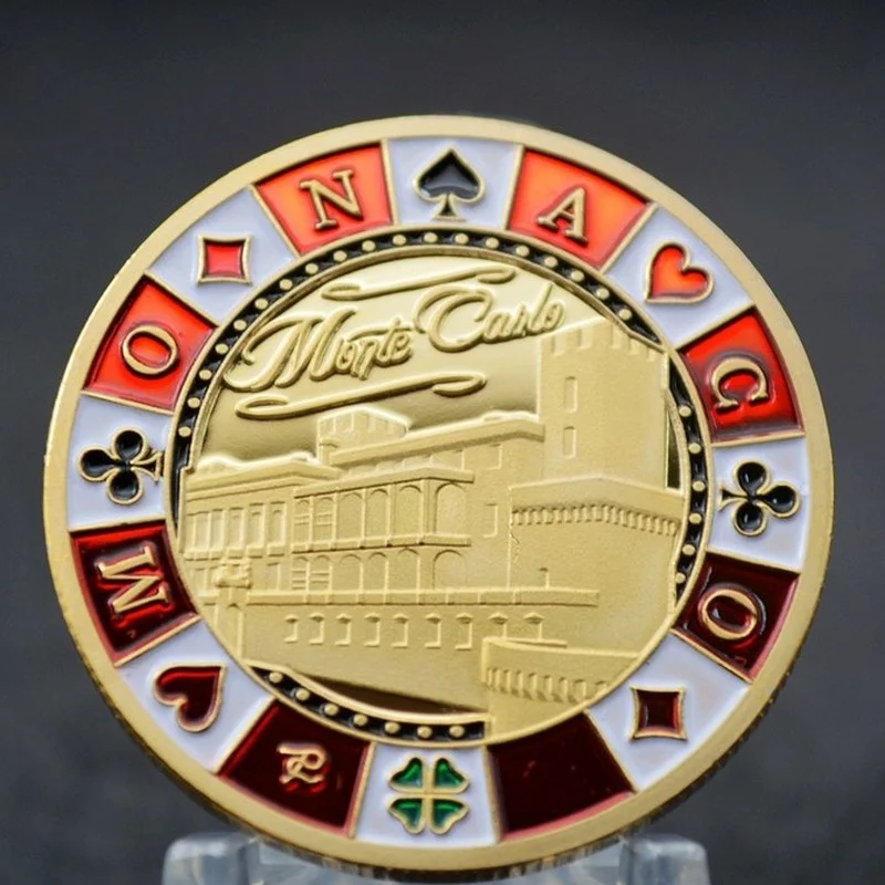 1PCS Monakas Metalo Medalis Padengti 24k Aukso Iškilumo Progines Kolekcines Monetos Ženklelis Iššūkis Monetos Dovana