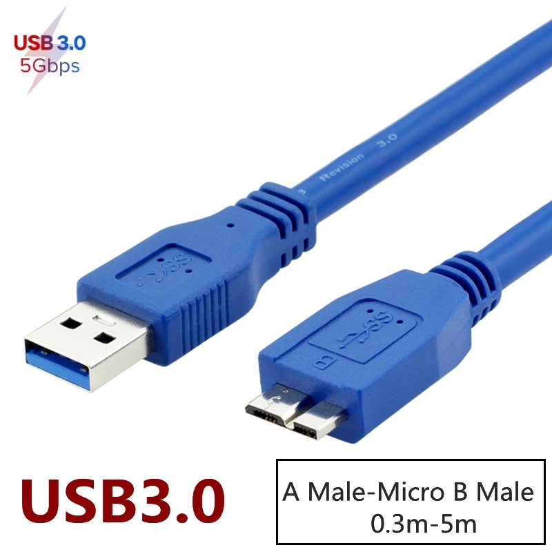 USB 3.0 Išplėtimo Male Micro B Male Kabelis Su Panel Mount Varžtas Greito Įkrovimo Duomenų Sinchronizavimo Kabelis Mobiliojo telefono kamera kietajame diske