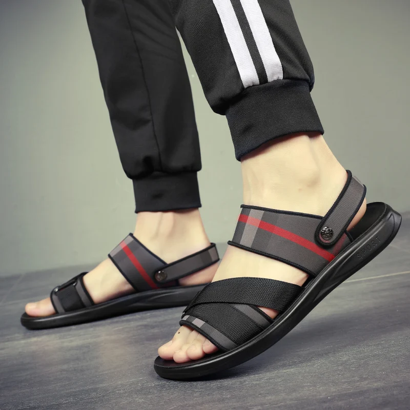 Sandalai vyrams 2020 tendencijos vasaros lauko laisvalaikio neslidus beach luxury sandalas aukštos kokybės minkštas vienintelis dvejopos paskirties sandalas