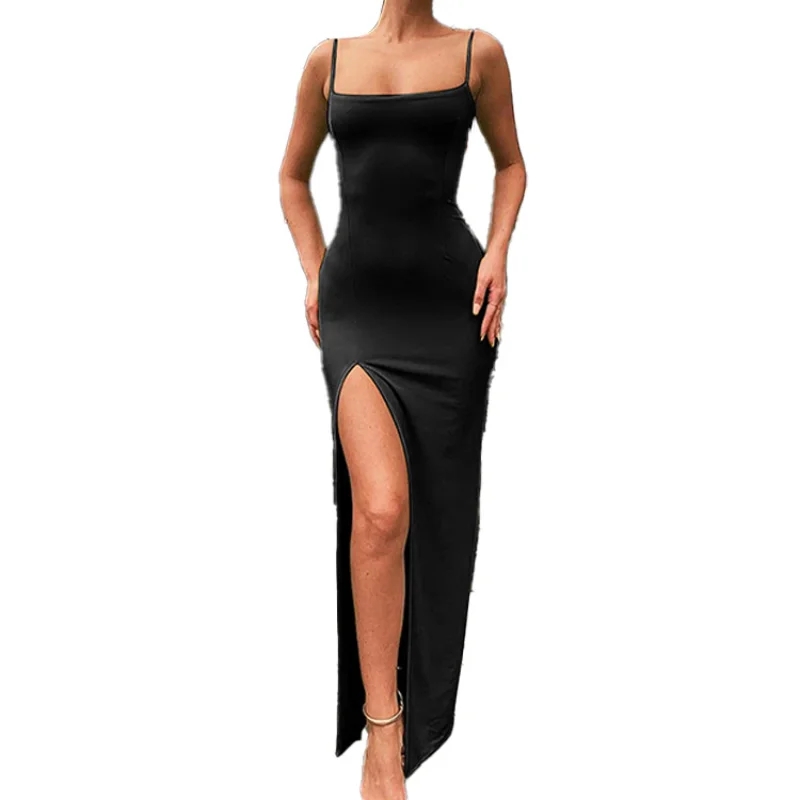 SONDR 2021 m. vasarą naujas plonas juosmens kasdien padalinta diržas suknelė vientisos spalvos ilgas sijonas moterų stora sijonas